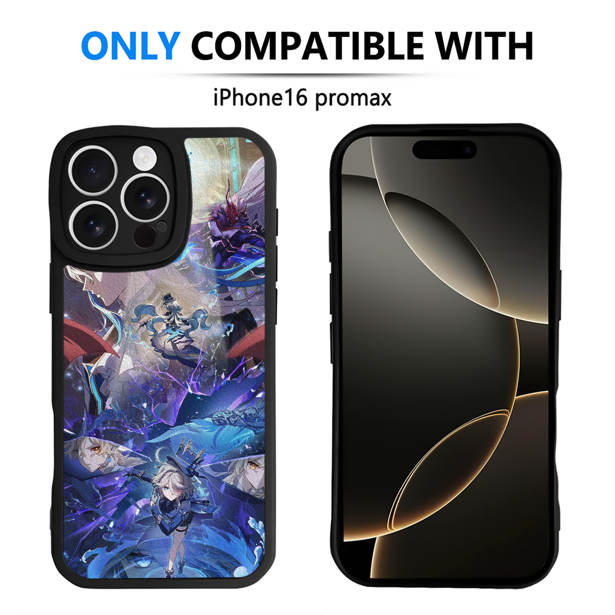 げんし神 genshin 【iPhone 16シリーズ対応】シリコンスマホケース（レザー調） 材質：シリコン